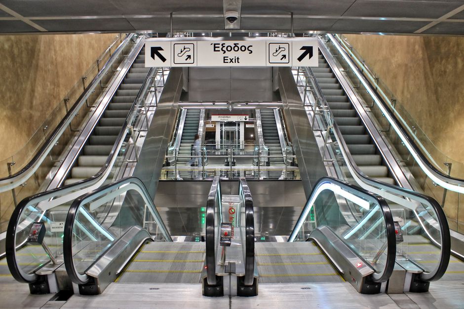 Thessaloniki Metro construction site central station