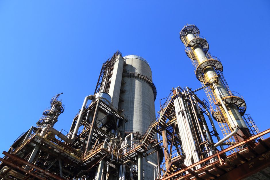 Oil refinery in Bulgaria industrial complex
