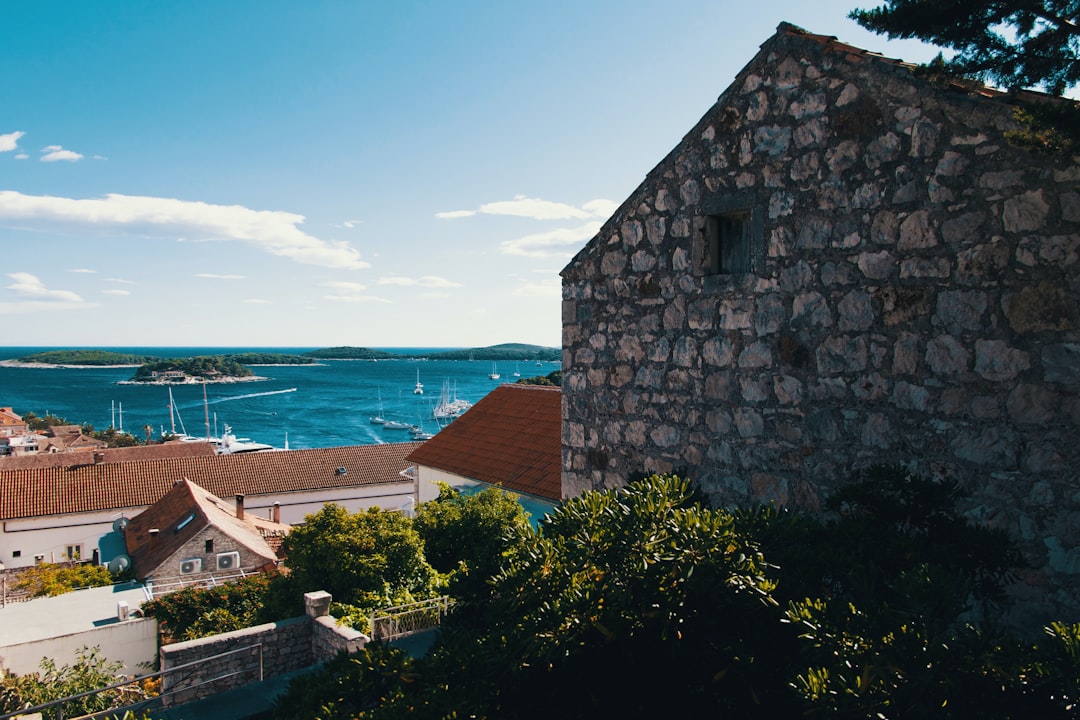 Jelsa Hvar island harbor local market stone buildings