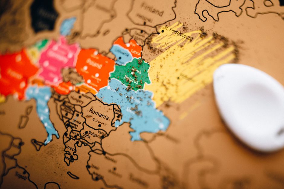 Balkan region map highlighting Turkey and neighboring countries