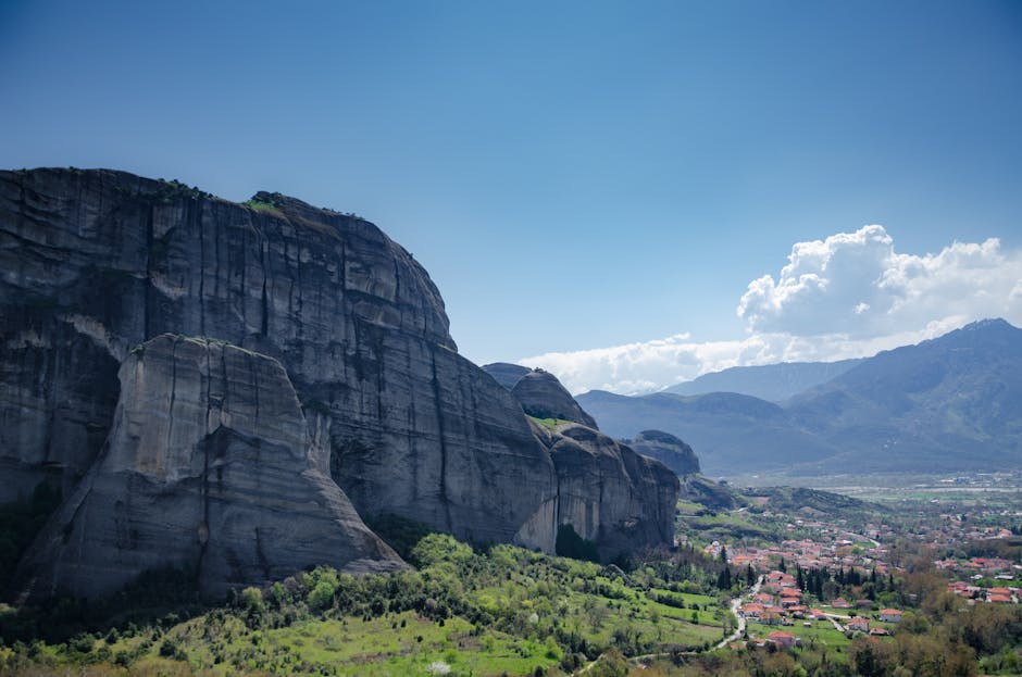 Kastraki village Meteora Greece restaurant outdoor seating