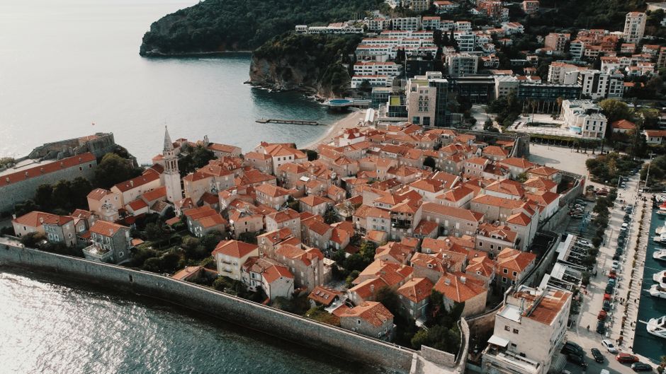 Ulcinj Old Town Montenegro Ottoman fortress cobblestone streets sunset