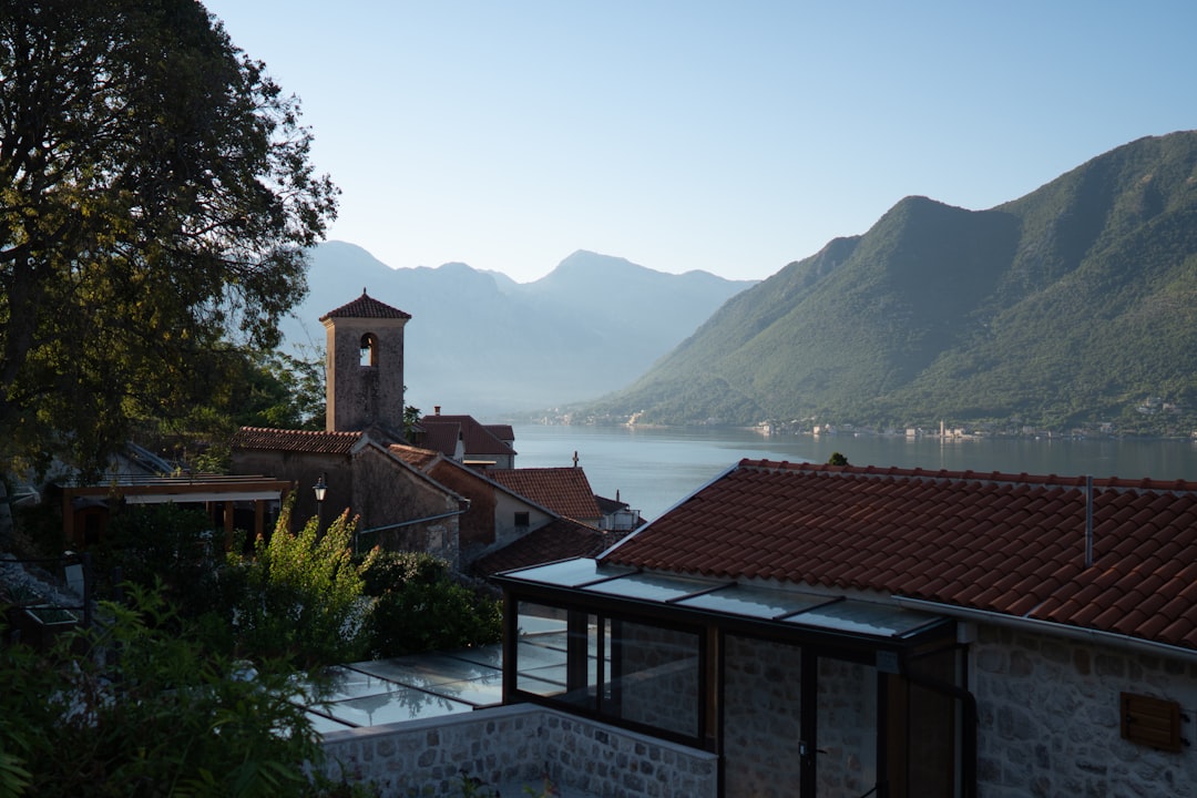 St George's Church Perast hilltop view cemetery Montenegro