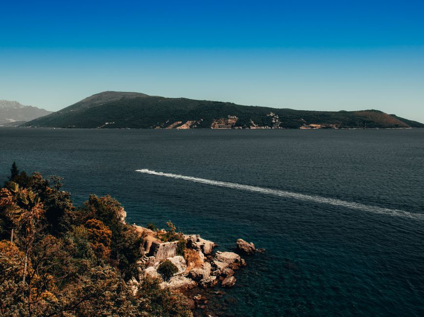 St George Island Montenegro Herceg Novi clear water rocky seabed