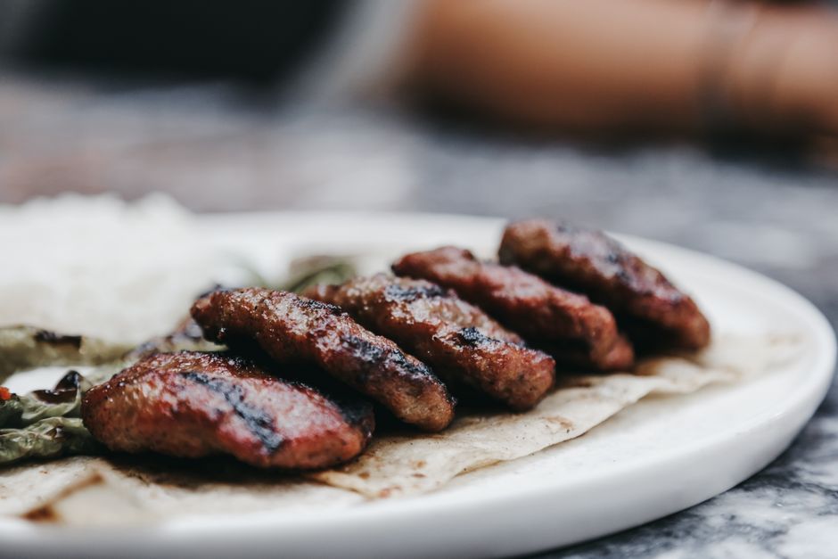 Neum Bosnia traditional cevapi grilled meat plate