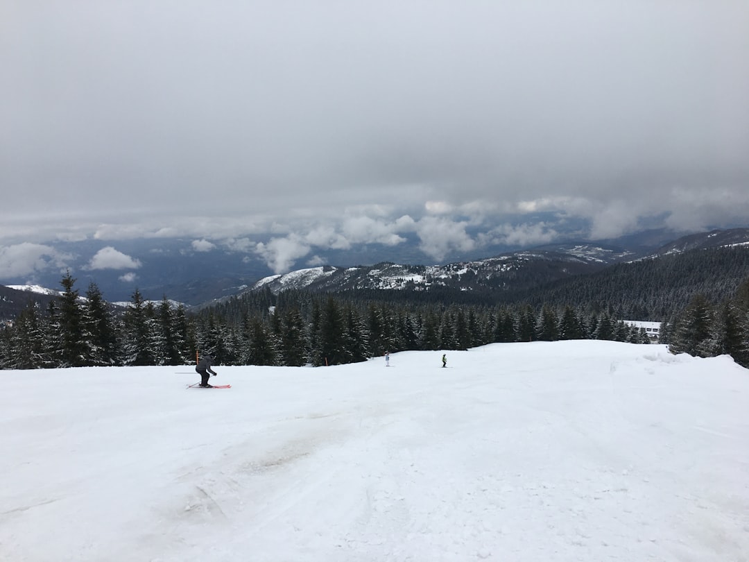 Jastrebak peak summit Kopaonik winter clouds mountain view