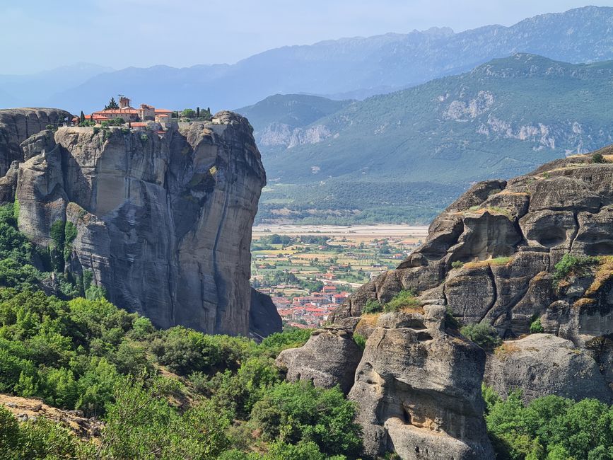 Agia Triada Monastery Meteora Greece stone church rock top