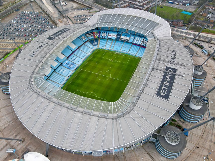 Erling Haaland training session Manchester City stadium