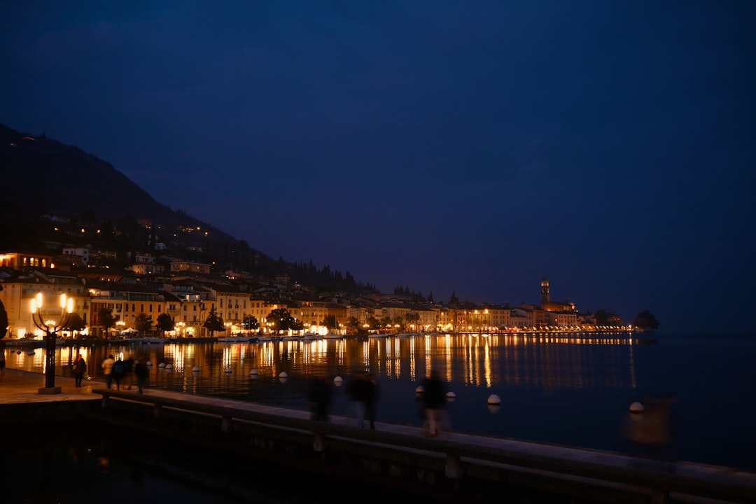 Bar Galeb Piran waterfront view night harbor lights