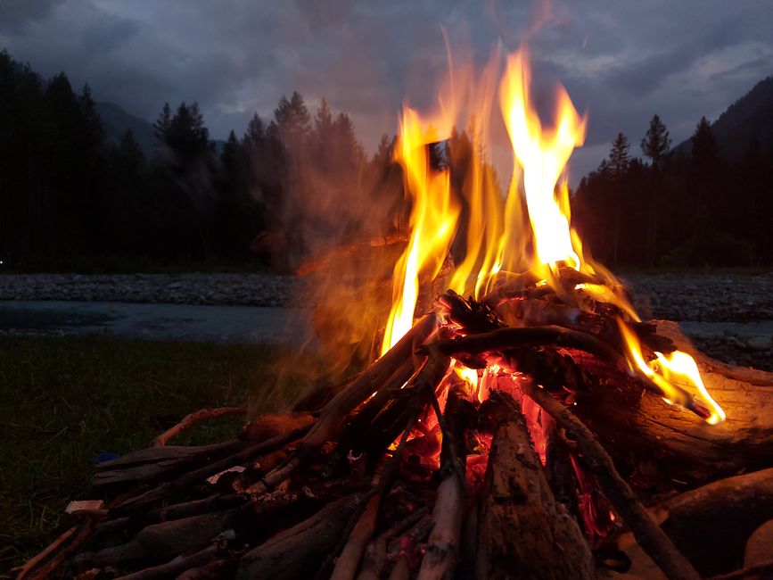 Valbona Valley Albania guesthouse fire evening atmosphere