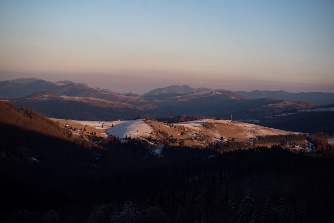 Transfăgărășan winter sunset snow mountains Romania
