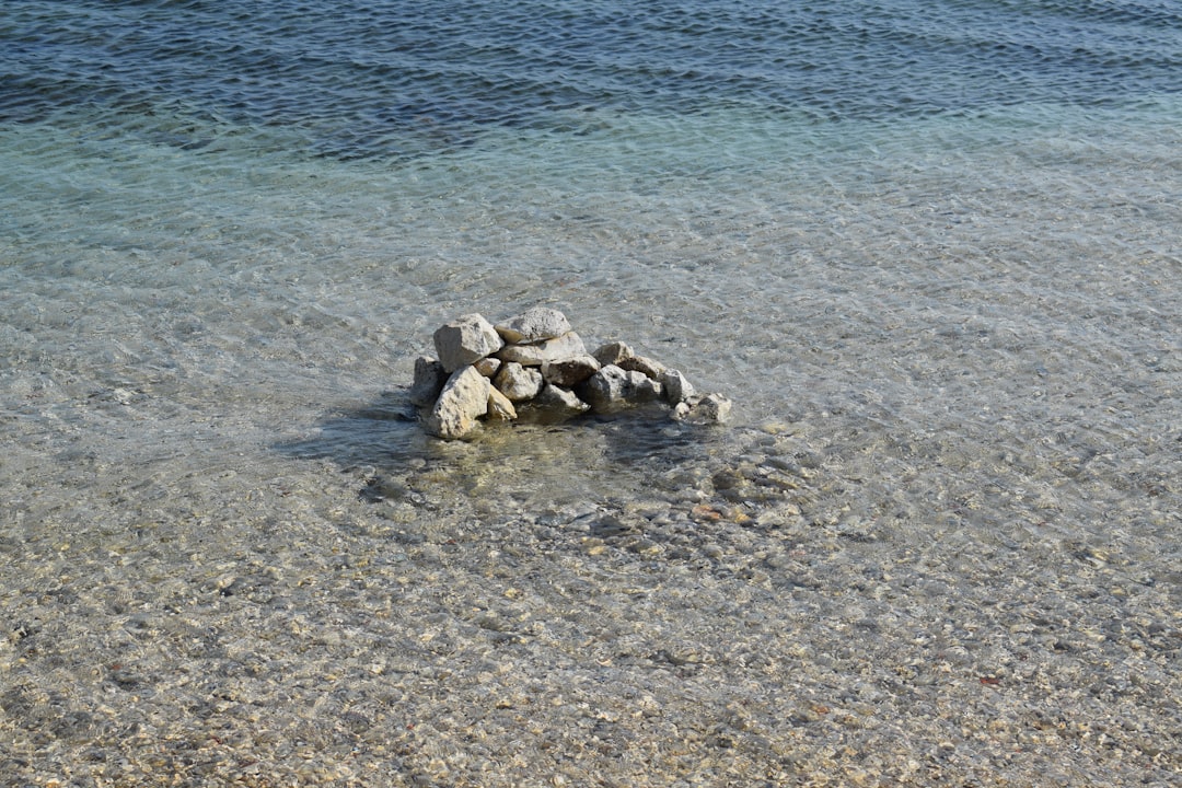 Small patrol boat wreck Velebit shallow water Croatia