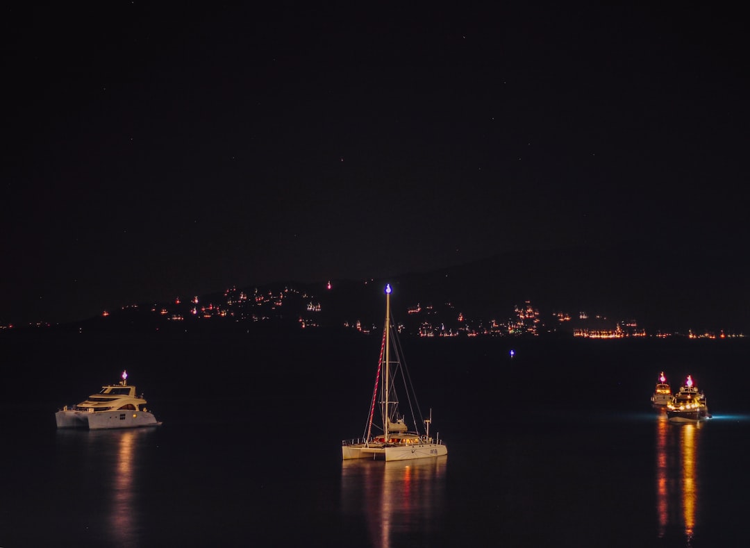 Ksamil Albania beach club party night lights crowd