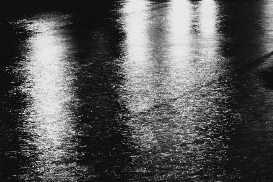 Heavy rain flooding Texas coast highway night