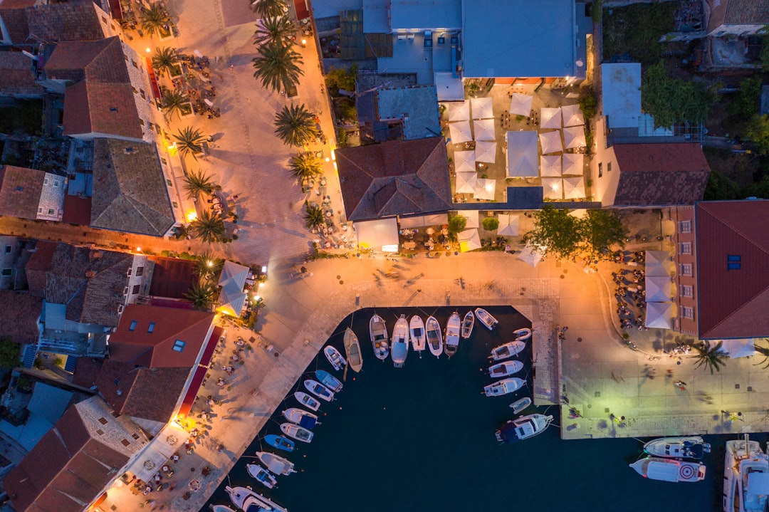 Biograd na Moru Croatia marina restaurant outdoor seating evening