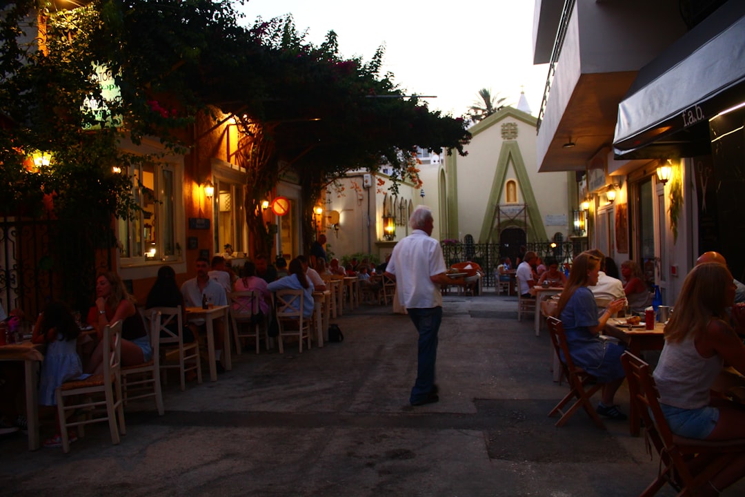 Ohrid taverna outdoor seating evening atmosphere