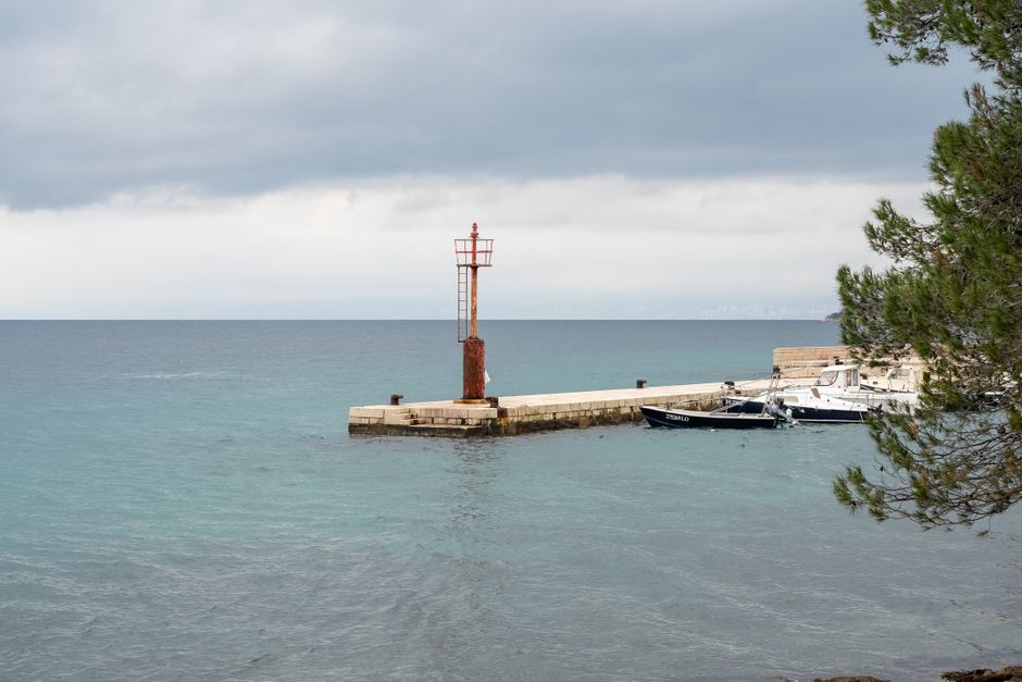 Rusty conning tower of Istra submarine underwater Croatia