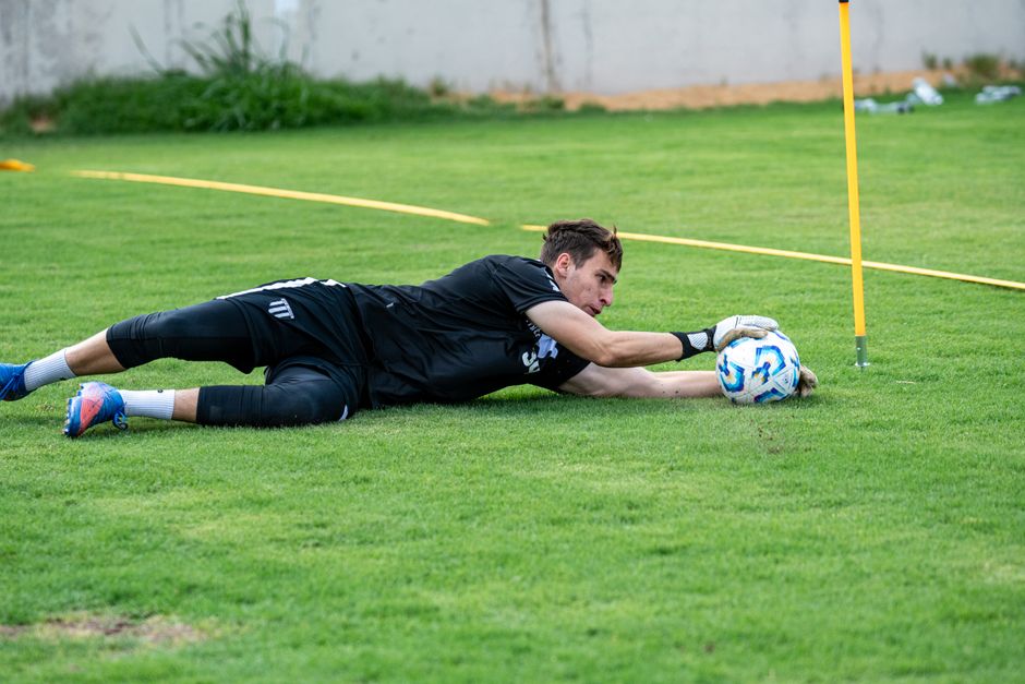 Jordan Pickford diving save England training session
