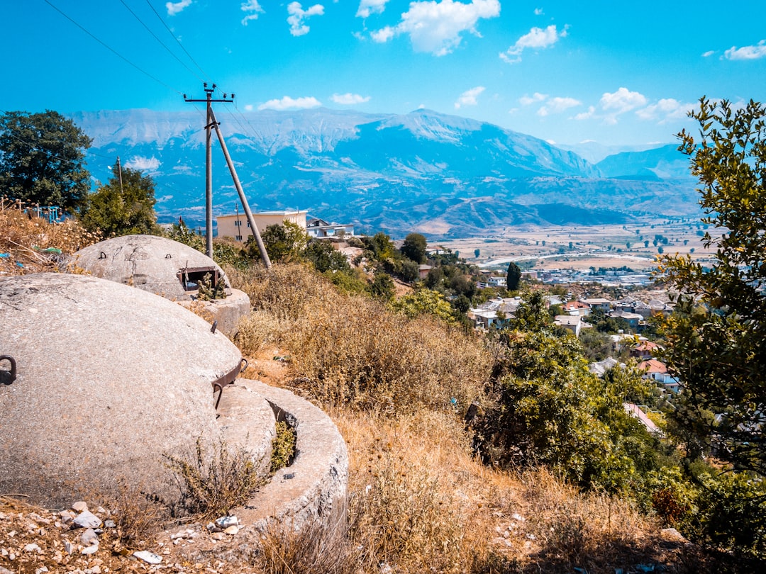 Theth village Albania stone houses mountains view