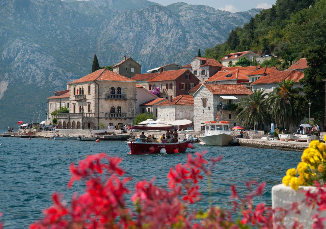 Kotor Bay Montenegro ferry boat water calm