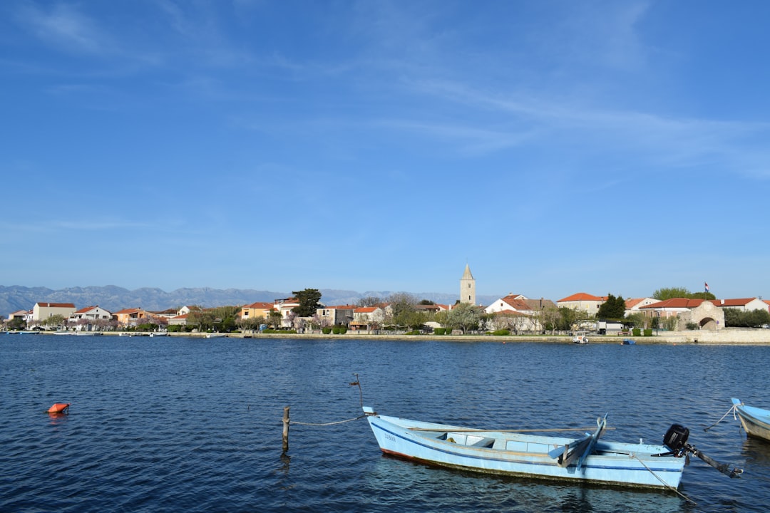 Old Harbor Sutomore fishing boats Adriatic coast morning light