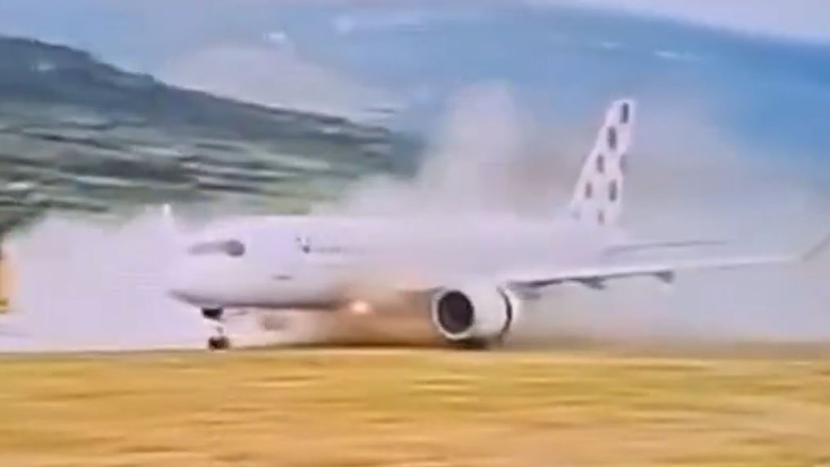 Croatian Airline Plane Veers Off Runway in Split