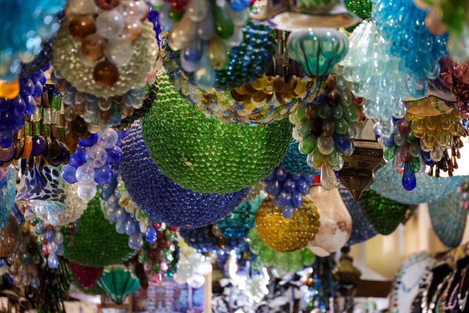 Murano Glass Museum Rovinj interior display colorful glass