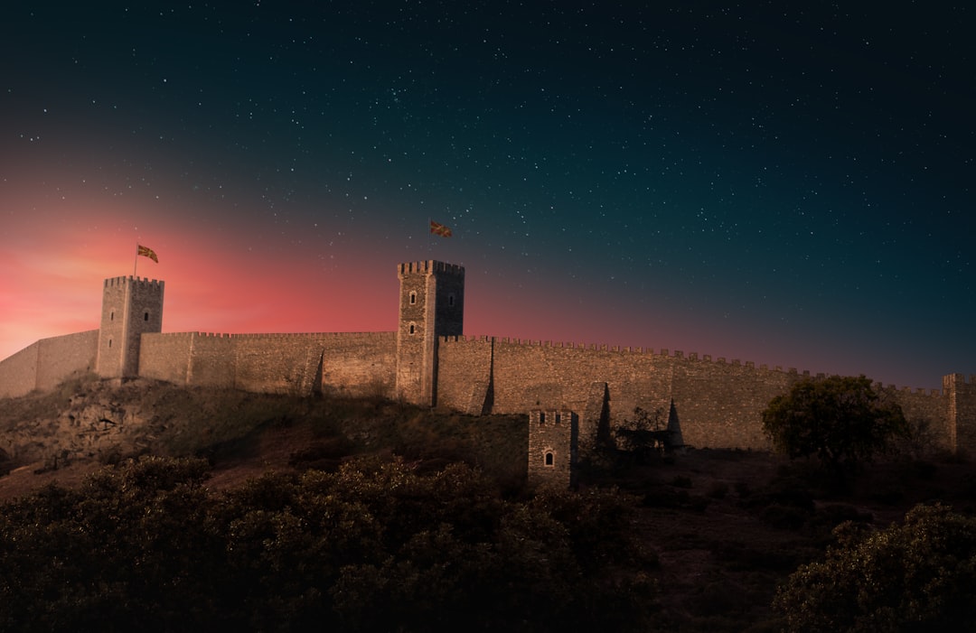Fortress Walls Gamzigrad sunset panoramic view