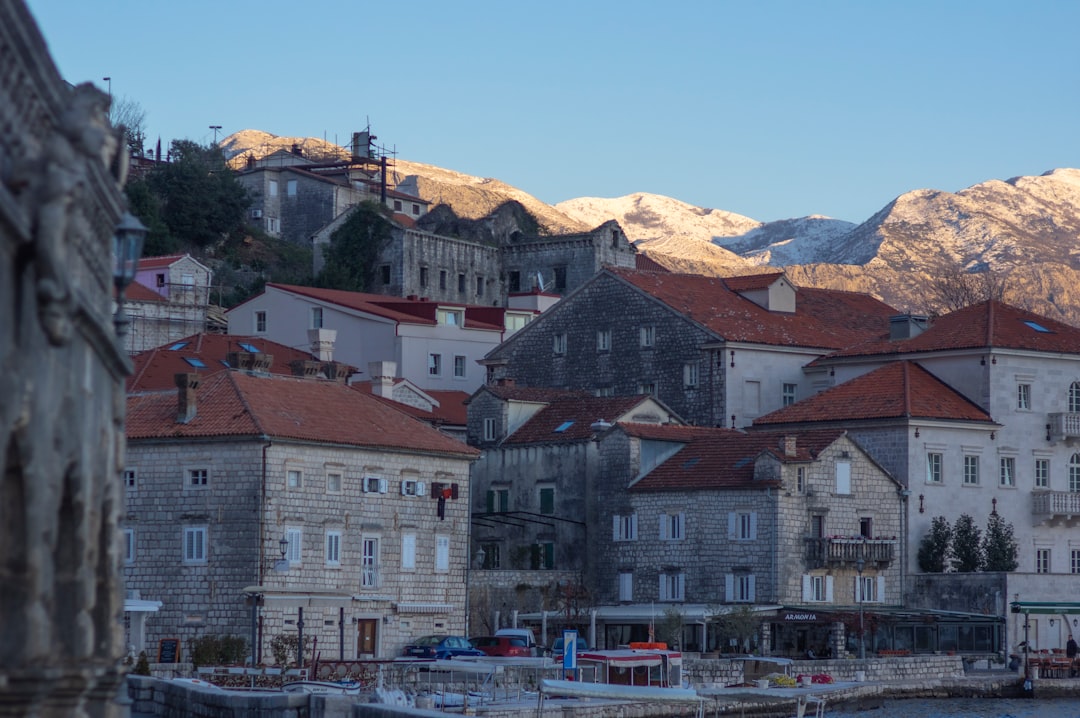 Kotor Old Town Montenegro stone walls fortress sunset view
