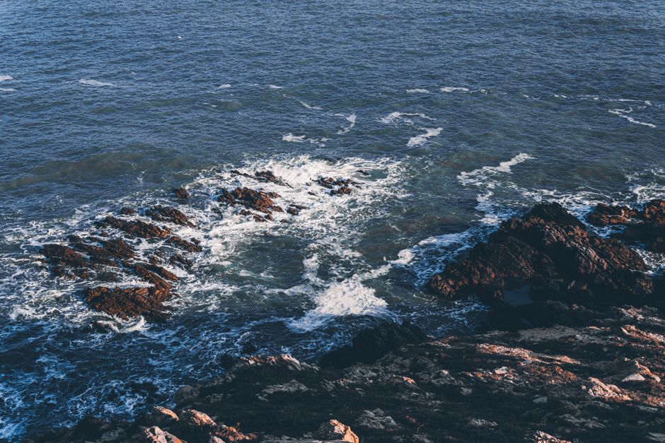 Emona Beach Bulgaria rocky coastline rough waves
