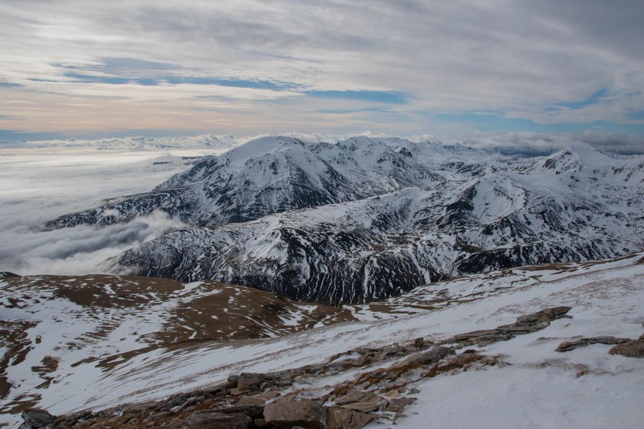 Korab summit view Albania North Macedonia border panorama