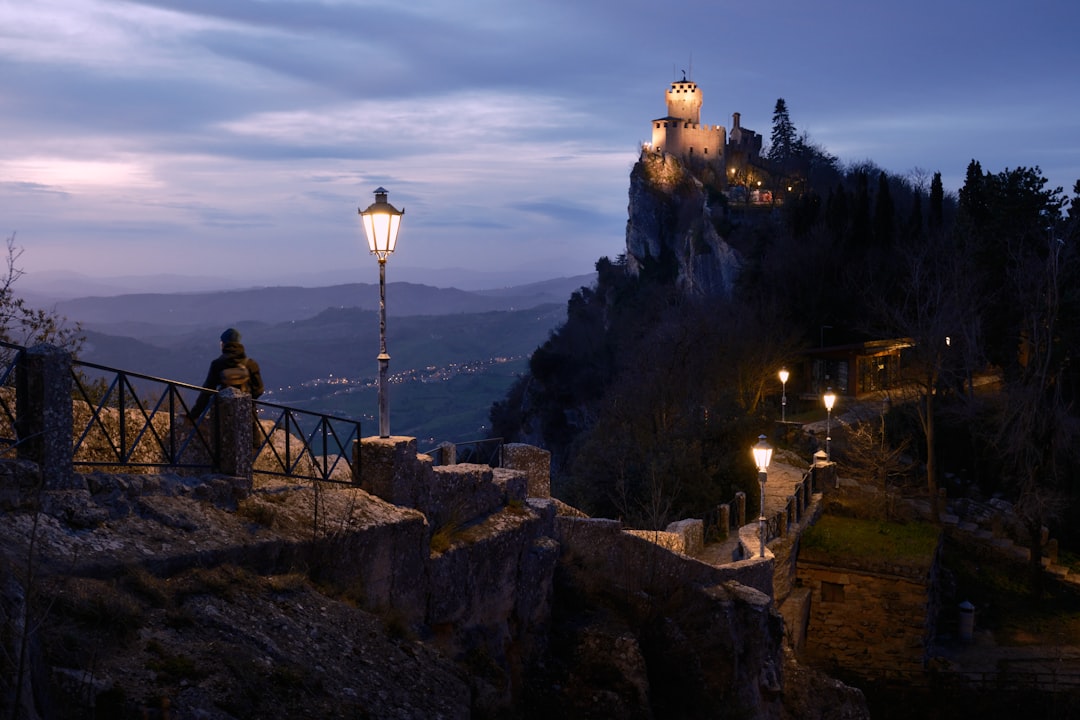 Kotor old town bar terrace evening stone steps candlelight