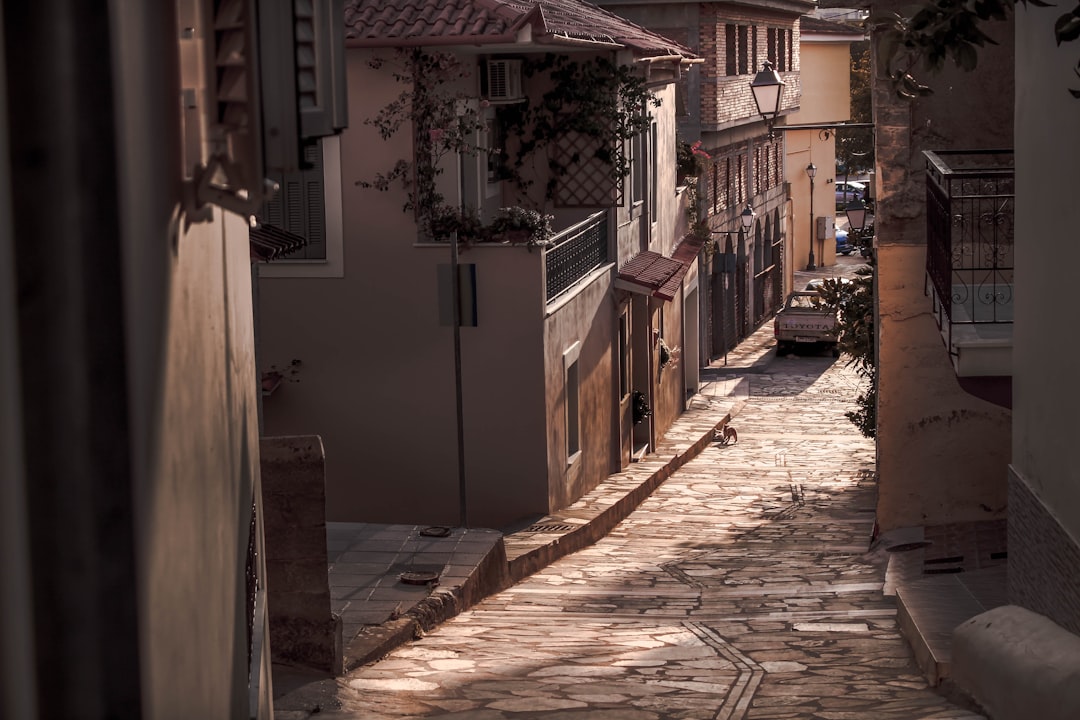 Kalamata city street after earthquake Greece
