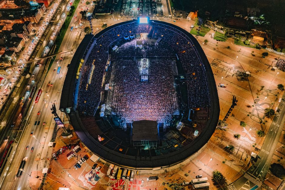 U2 concert Belgrade stadium crowd night