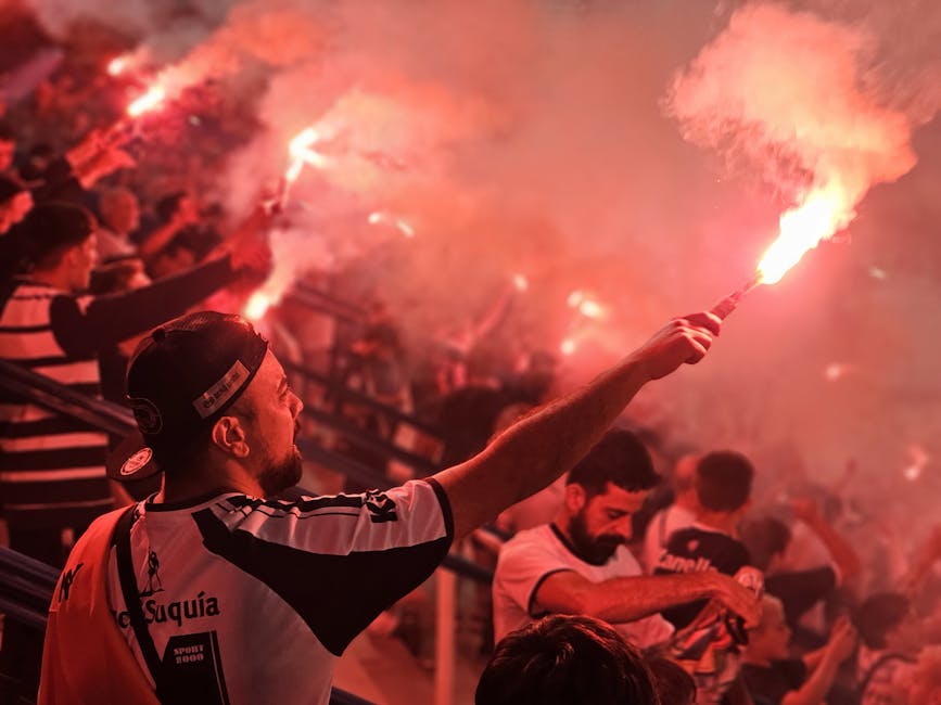 Marakana Stadium Belgrade Red Star Belgrade fans flares night