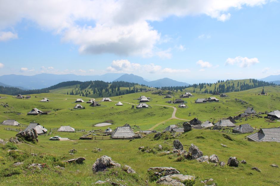 Krma Hut Slovenia alpine refuge mountain background