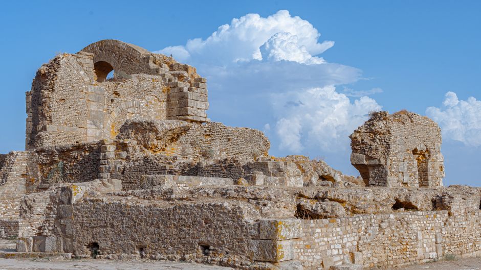 Fortress of Constanta Romania Roman ruins courtyard summer