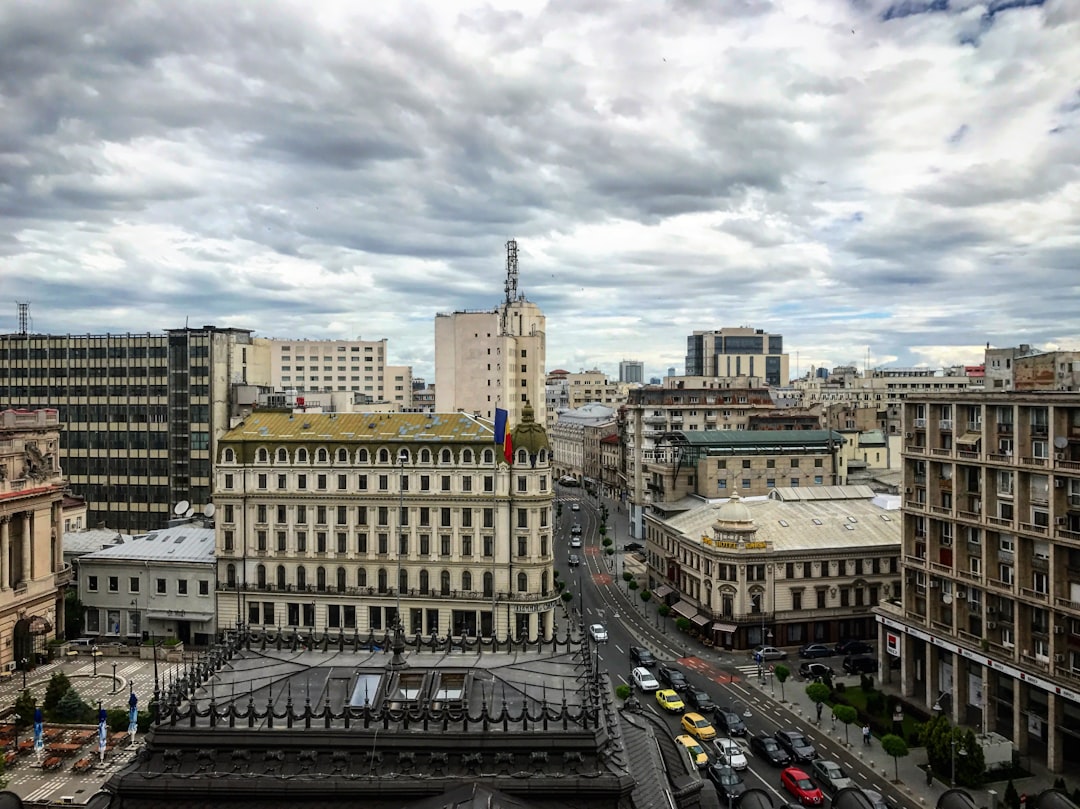 Romanian citizens protesting in Bucharest city center