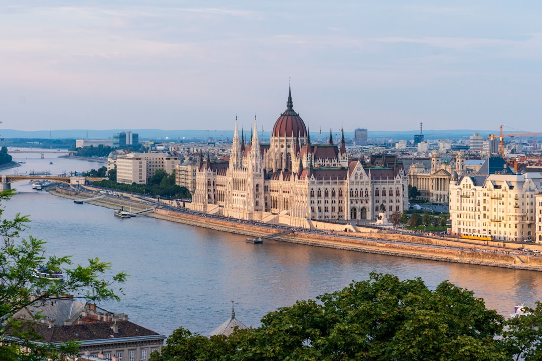 Hungarian parliament building exterior Budapest day