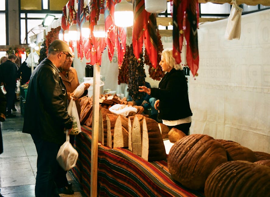 Suceava Romania local market fresh produce cheese placinte