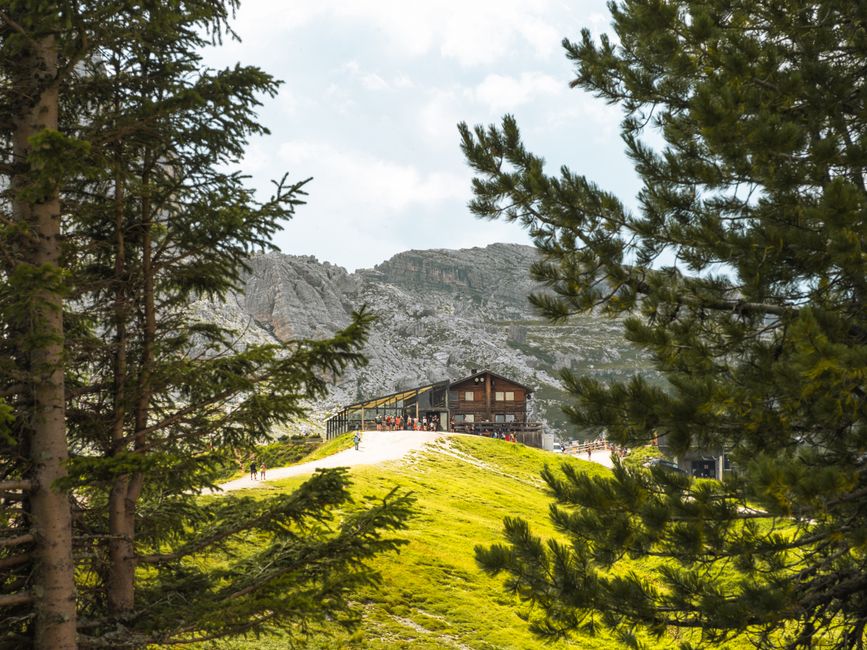 Spiros refuge Mount Olympus Greece climbers resting inside hut