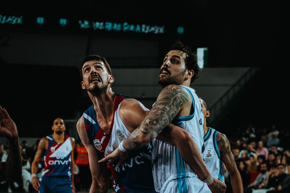 Ethnikos Piraeus basketball arena crowd
