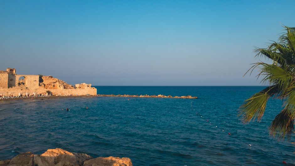 Dikilitaş Beach Turkey stone pillar in water clear blue sea