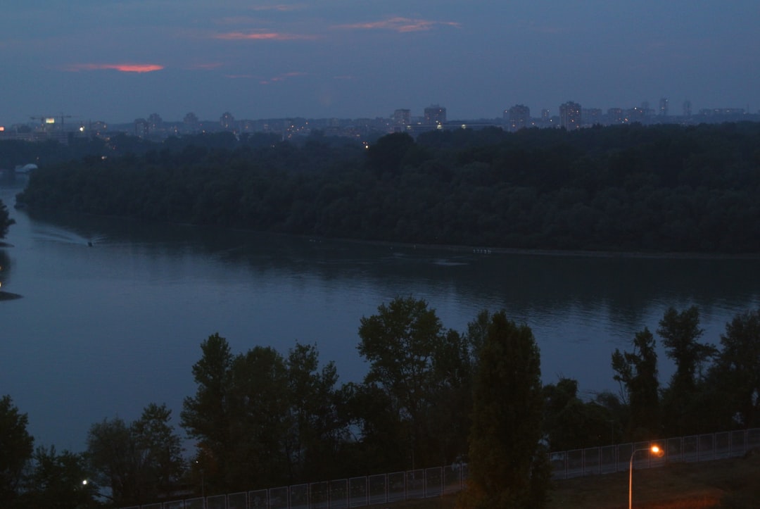 Belgrade nightlife Skadarlija street lamps evening