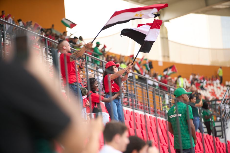 Al Ahly SC fans celebrating Cairo International Stadium