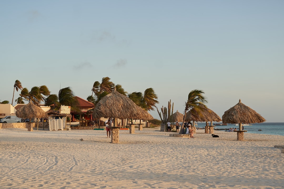 Aruba Palm Beach sunset turquoise water