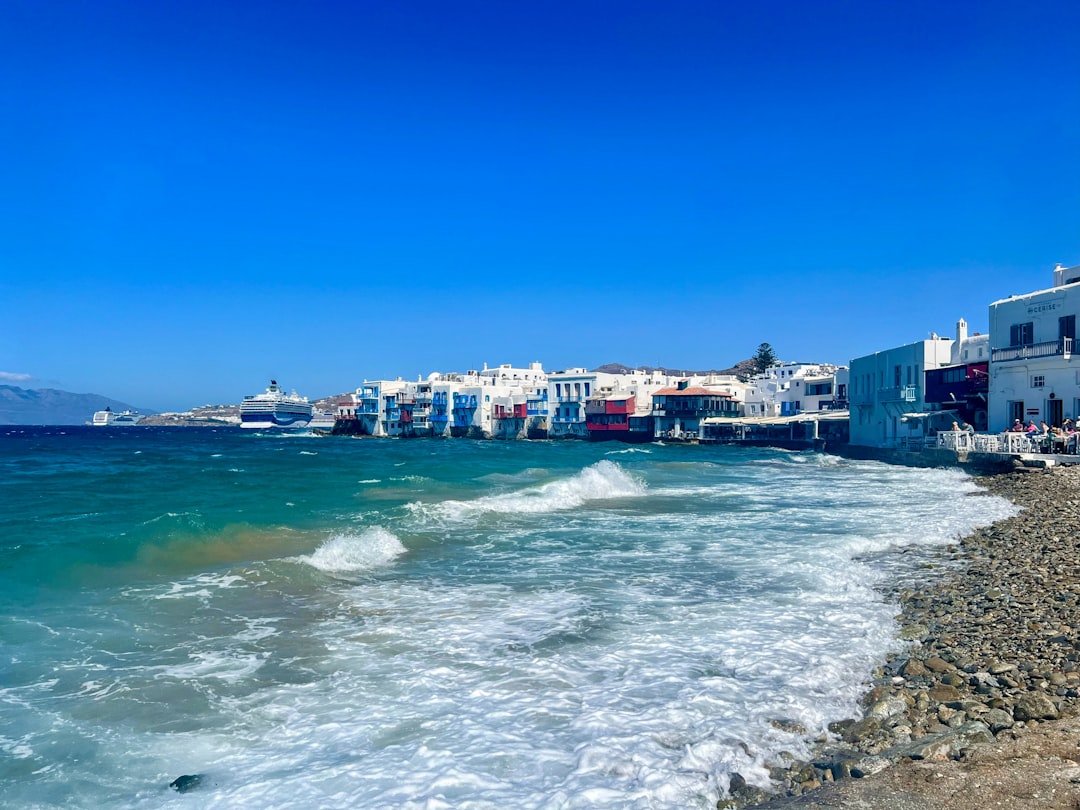 Little Venice Mykonos colorful houses sea view sunset