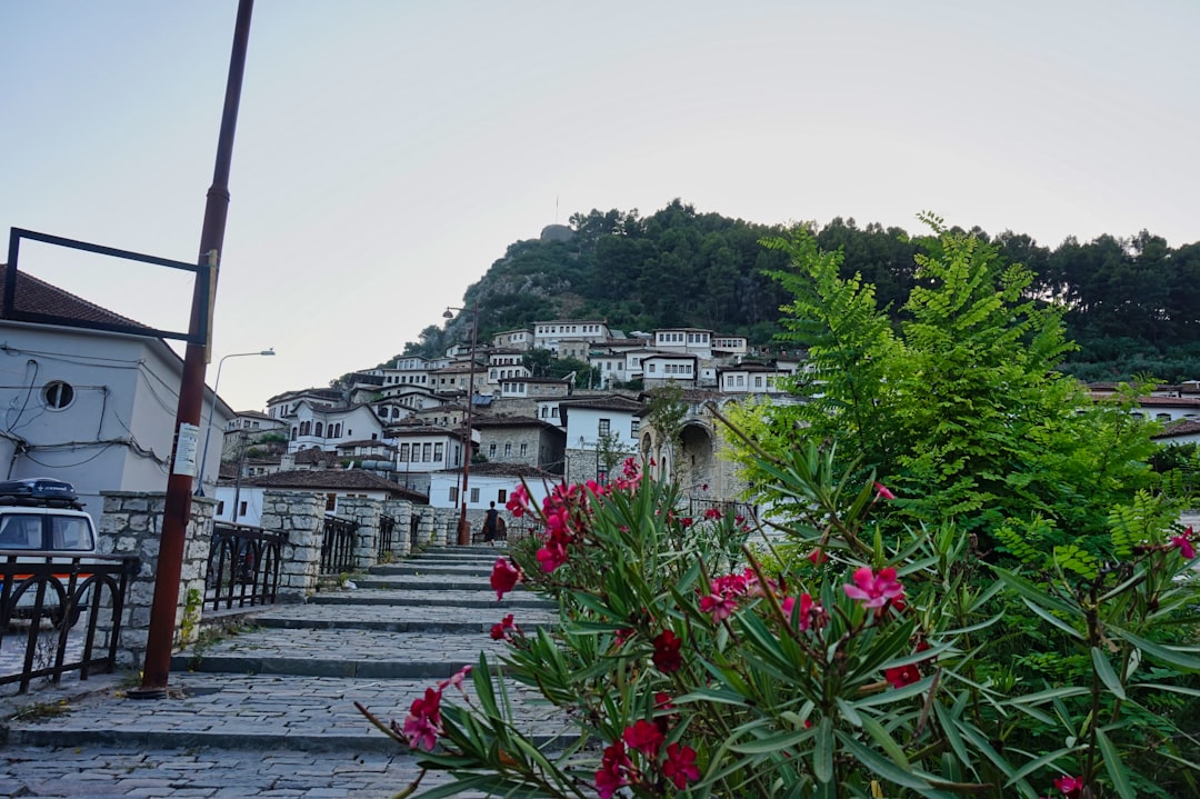 Sarandë Albania old town narrow streets cafes sunset