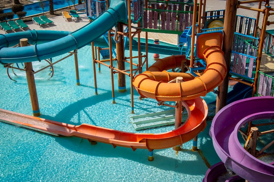 Water World Sunny Beach Bulgaria water slide pool summer fun